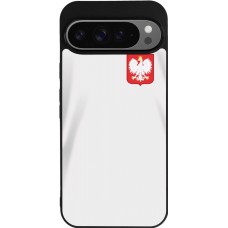 Coque Google Pixel 9 Pro XL - Silicone rigide noir Maillot de football Pologne 2022 personnalisable