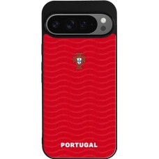 Google Pixel 9 Pro XL Case Hülle - Silikon schwarz Portugal 2026 personalisierbares Fussballtrikot