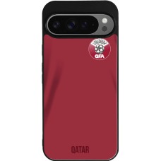Google Pixel 9 Pro XL Case Hülle - Silikon schwarz Katar 2022 personalisierbares Fussballtrikot