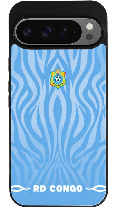 Google Pixel 9 Pro XL Case Hülle - Silikon schwarz Demokratische Republik Kongo 2026 personalisierbares Fussballtrikot