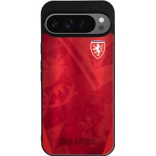 Coque Google Pixel 9 Pro XL - Silicone rigide noir Maillot de football République Tchèque personnalisable