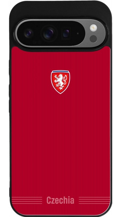 Google Pixel 9 Pro XL Case Hülle - Silikon schwarz Tschechische Republik 2026 personalisierbares Fussballtrikot