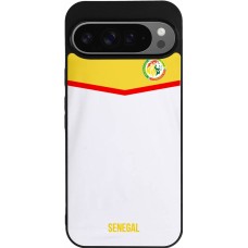 Coque Google Pixel 9 Pro XL - Silicone rigide noir Maillot de football Senegal 2022 personnalisable