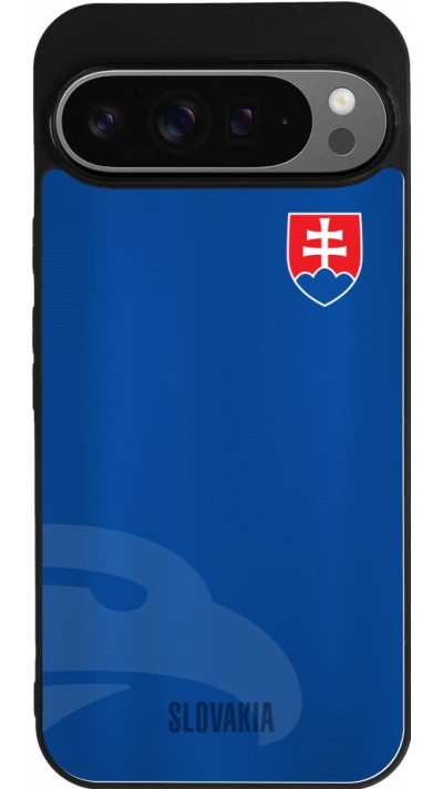 Coque Google Pixel 9 Pro XL - Silicone rigide noir Maillot de football Slovaquie