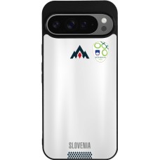 Coque Google Pixel 9 Pro XL - Silicone rigide noir Maillot de football Slovénie