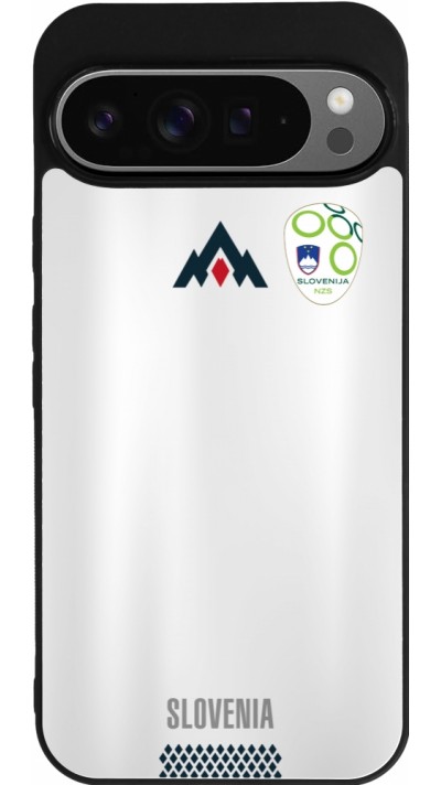 Coque Google Pixel 9 Pro XL - Silicone rigide noir Maillot de football Slovénie