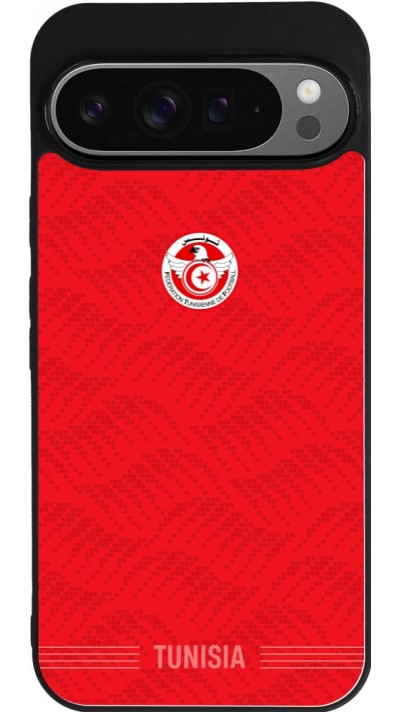 Google Pixel 9 Pro XL Case Hülle - Silikon schwarz Tunesien 2026 personalisierbares Fussballtrikot