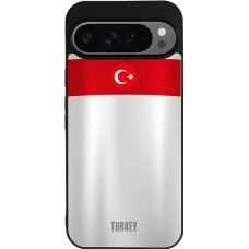Google Pixel 9 Pro XL Case Hülle - Silikon schwarz Türkei personalisierbares Fussballtrikot