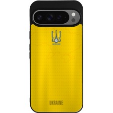 Google Pixel 9 Pro XL Case Hülle - Silikon schwarz Fussballtrikot Ukraine