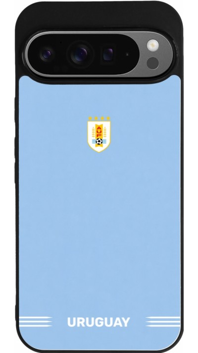 Google Pixel 9 Pro XL Case Hülle - Silikon schwarz Uruguay 2026 personalisierbares Fussballtrikot