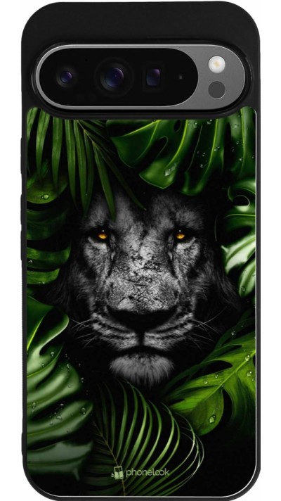 Coque Google Pixel 9 Pro XL - Silicone rigide noir Forest Lion