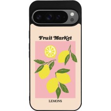 Google Pixel 9 Pro XL Case Hülle - Silikon schwarz Fruit market lemons 2026