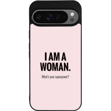 Coque Google Pixel 9 Pro XL - Silicone rigide noir I am a woman