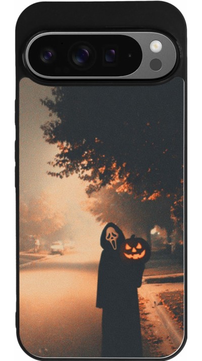 Coque Google Pixel 9 Pro XL - Silicone rigide noir Halloween 2025 Scream