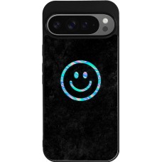 Google Pixel 9 Pro XL Case Hülle - Silikon schwarz Happy smiley irisirt