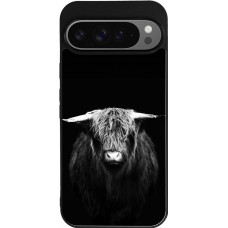 Coque Google Pixel 9 Pro XL - Silicone rigide noir Highland calf black