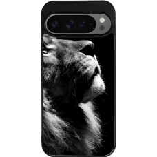 Google Pixel 9 Pro XL Case Hülle - Silikon schwarz Lion looking up