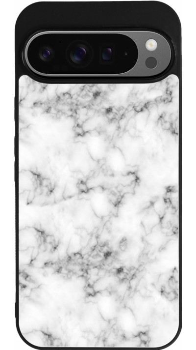 Coque Google Pixel 9 Pro XL - Silicone rigide noir Marble 01