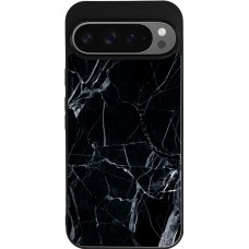 Coque Google Pixel 9 Pro XL - Silicone rigide noir Marble Black 01