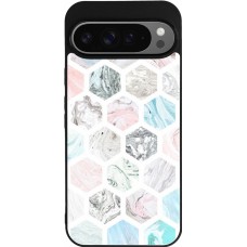 Google Pixel 9 Pro XL Case Hülle - Silikon schwarz Marble Everything