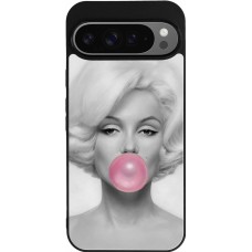 Coque Google Pixel 9 Pro XL - Silicone rigide noir Marilyn Bubble
