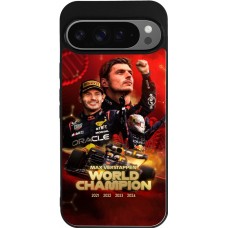 Coque Google Pixel 9 Pro XL - Silicone rigide noir Max Verstappen Champion 2023
