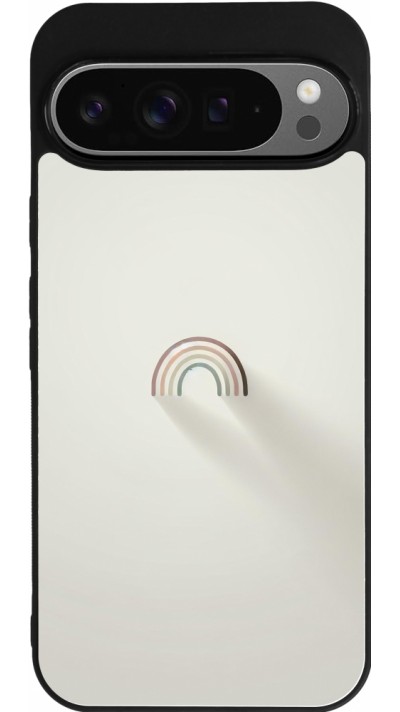 Coque Google Pixel 9 Pro XL - Silicone rigide noir Mini Rainbow Minimal