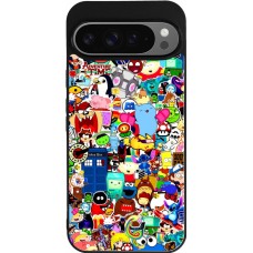 Coque Google Pixel 9 Pro XL - Silicone rigide noir Mixed cartoons