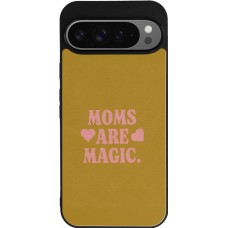 Coque Google Pixel 9 Pro XL - Silicone rigide noir Mom 2026 Are Magic