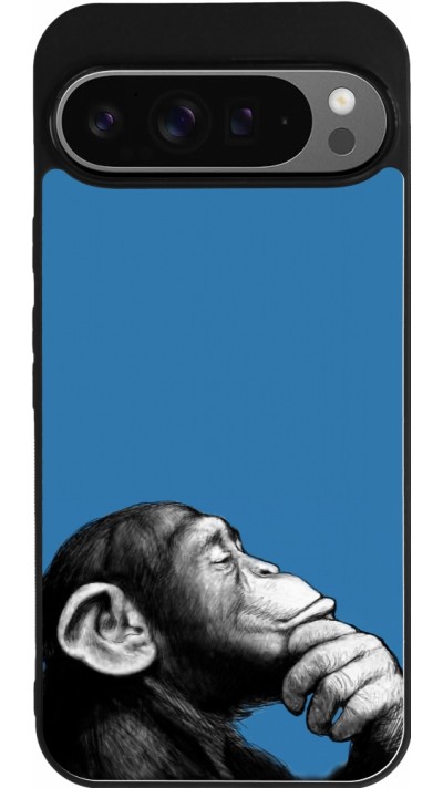 Coque Google Pixel 9 Pro XL - Silicone rigide noir Monkey Pop Art