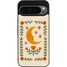 Coque Google Pixel 9 Pro XL - Silicone rigide noir Half moon stamp 2026