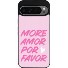 Coque Google Pixel 9 Pro XL - Silicone rigide noir More amor porfavor