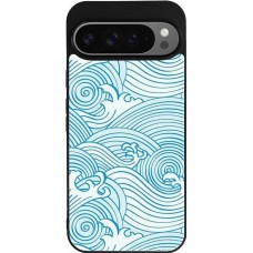 Coque Google Pixel 9 Pro XL - Silicone rigide noir Ocean Waves