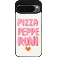 Google Pixel 9 Pro XL Case Hülle - Silikon schwarz Pizza pepperoni 2026