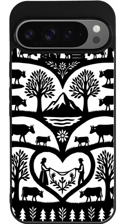 Coque Google Pixel 9 Pro XL - Silicone rigide noir Poya Suisse 2