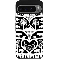 Coque Google Pixel 9 Pro XL - Silicone rigide noir Poya Suisse 2 noir