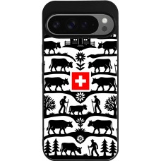 Coque Google Pixel 9 Pro XL - Silicone rigide noir Poya Suisse 3