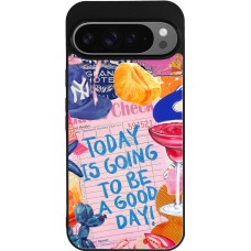 Coque Google Pixel 9 Pro XL - Silicone rigide noir Preppy Today is Going to be a good day
