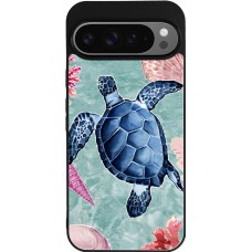 Google Pixel 9 Pro XL Case Hülle - Silikon schwarz Preppy Turtle