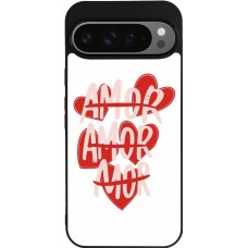 Coque Google Pixel 9 Pro XL - Silicone rigide noir Saint Valentines Day 26 Amor