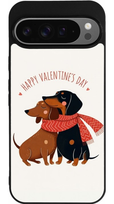 Coque Google Pixel 9 Pro XL - Silicone rigide noir Saint Valentines Day 26 Happy Valentine