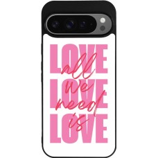 Coque Google Pixel 9 Pro XL - Silicone rigide noir Saint Valentines Day 26 Love all we need is