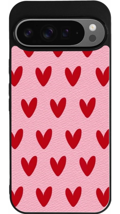 Coque Google Pixel 9 Pro XL - Silicone rigide noir Saint Valentines Day 26 Pattern heart