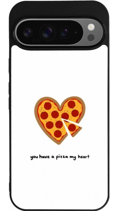 Coque Google Pixel 9 Pro XL - Silicone rigide noir Saint Valentines Day 26 You have my pizza heart