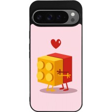 Coque Google Pixel 9 Pro XL - Silicone rigide noir Saint Valentines Day 26 Puzzle