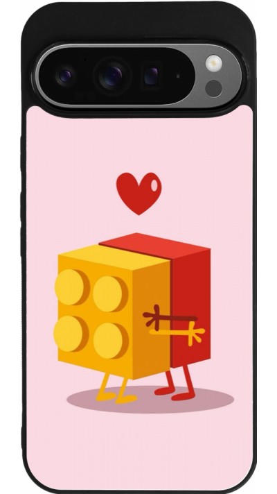 Coque Google Pixel 9 Pro XL - Silicone rigide noir Saint Valentines Day 26 Puzzle