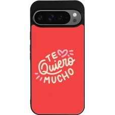 Coque Google Pixel 9 Pro XL - Silicone rigide noir Saint Valentines Day 26 Te quiero mucho