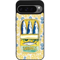 Coque Google Pixel 9 Pro XL - Silicone rigide noir Sardines in oil 2026