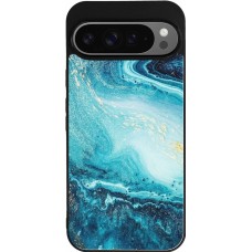 Google Pixel 9 Pro XL Case Hülle - Silikon schwarz Sea Foam Blue