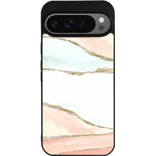 Coque Google Pixel 9 Pro XL - Silicone rigide noir Shimmering Orange